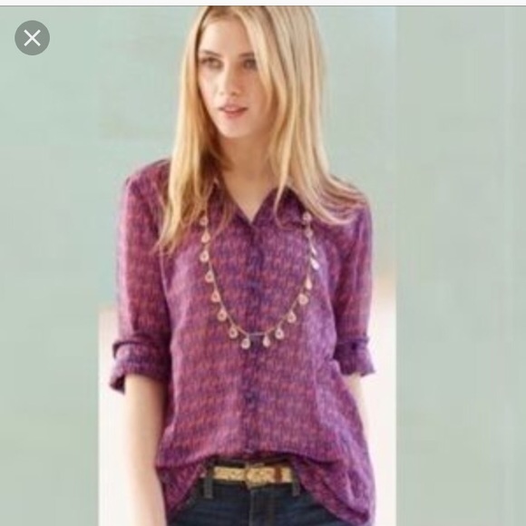 Anthropologie Tops - Anthropologie Hei Hei Giraffe Blouse Top Size L